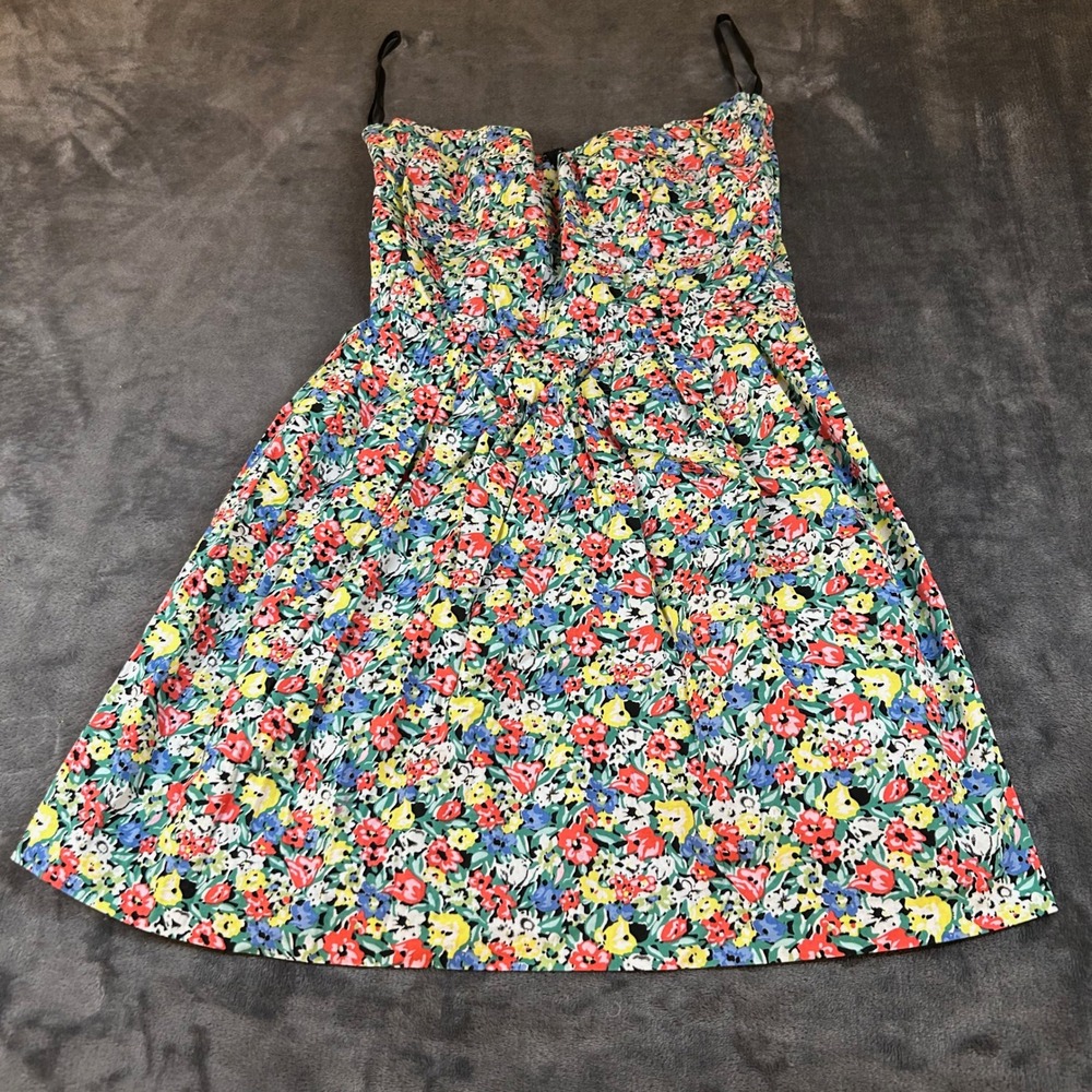 MINKPINK‎ Floral Sundress Sweetheart Neckline Sleeveless Casual Womens Small